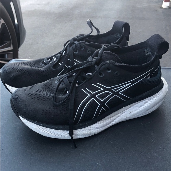 ASICS Gel-Nimbus 25 Women’s Black/Pure Silver Athletic Running Sneakers Sz 6.5 - Picture 1 of 16